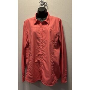 Victory Outdoors Women's XL Peach Long‎ Sleeve Fishing Shirt